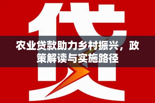天等农业贷款助力乡村振兴，政策解读与实施路径