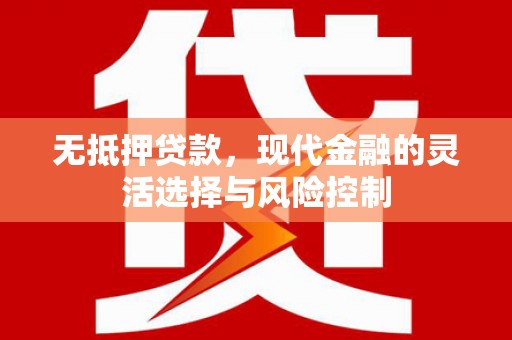 天等无抵押贷款，现代金融的灵活选择与风险控制
