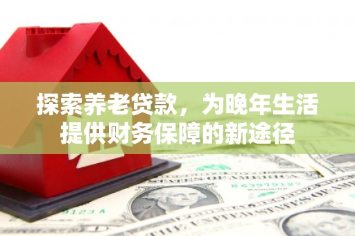 天等探索养老贷款，为晚年生活提供财务保障的新途径