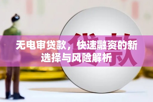天等无电审贷款，快速融资的新选择与风险解析