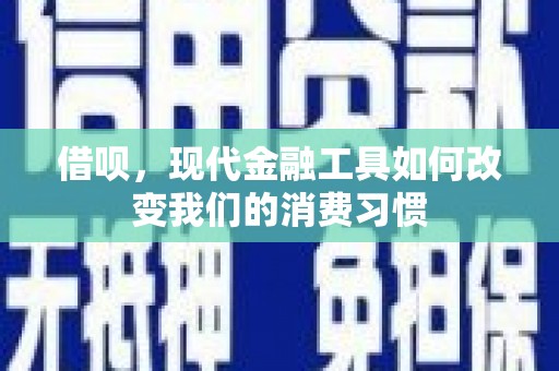 天等借呗，现代金融工具如何改变我们的消费习惯