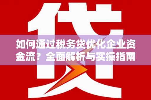 天等如何通过税务贷优化企业资金流？全面解析与实操指南