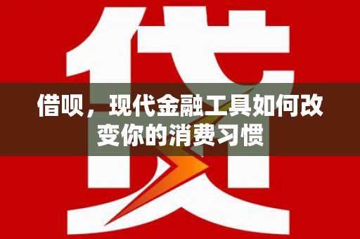 天等借呗，现代金融工具如何改变你的消费习惯