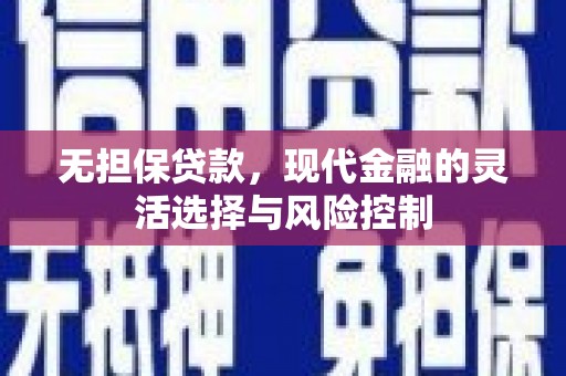 天等无担保贷款，现代金融的灵活选择与风险控制