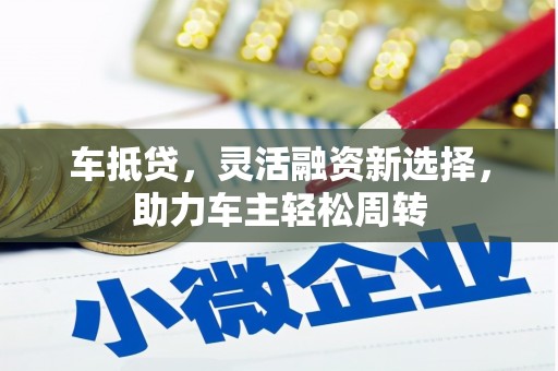 天等车抵贷，灵活融资新选择，助力车主轻松周转