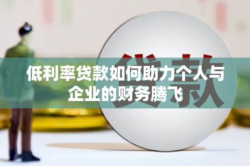 天等低利率贷款如何助力个人与企业的财务腾飞