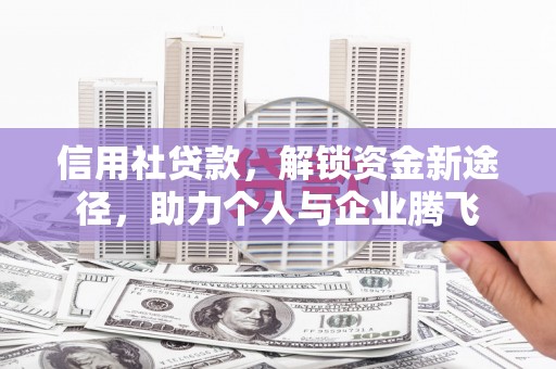 天等信用社贷款，解锁资金新途径，助力个人与企业腾飞