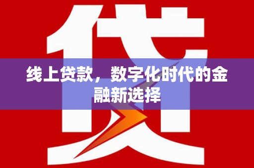 天等线上贷款，数字化时代的金融新选择